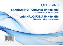 Bluering meleglamináló fólia, 54x86 mm, 125 mikron, 100 db (LAMM5486125MIC)