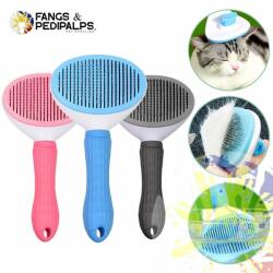 KUBAO Slicker brush easy cleaning - Четка за кучета и котки с бутон за лесно премахване на козината