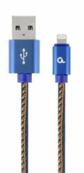 Gembird 8-pin - USB Type-A adat- és töltőkábal 2m kék (CC-USB2J-AMLM-2M-BL)