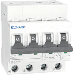 ELMARK Kismegszakító DC64 6A 4P 6KA 1000V C Elmark (ELM 41564)