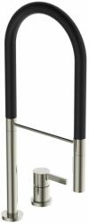 Ideal Standard Baterie bucatarie cu pipa flexibila Ideal Standard Gusto 142 argintiu - negru semi-profesionala (BD425GN) - neakaisa
