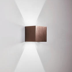  Kültéri fali LED lámpa 12W sötétbarna IP65 vízálló 6000K hideg fényű (1003-2-BRUSHED-BROWN-6000K)