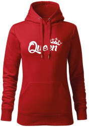 DRAGOWA дамски суитшърт с качулка, Queen, червен, 320г/м2 (5903)