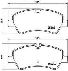 BREMBO Set placute frana, frana disc FORD TOURNEO CUSTOM bus (2012 - 2016) BREMBO P 24 160