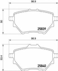 BREMBO Set placute frana, frana disc PEUGEOT 308 II SW (2014 - 2016) BREMBO P 61 122