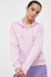 Adidas felső rózsaszín, női, nyomott mintás, kapucnis - rózsaszín XS - answear - 26 990 Ft