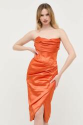 Bardot ruha narancssárga, midi, egyenes - narancssárga XS - answear - 28 990 Ft