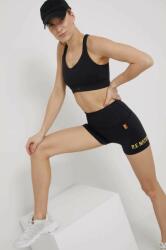 P. E Nation edzős rövidnadrág női, fekete, nyomott mintás, magas derekú - fekete L