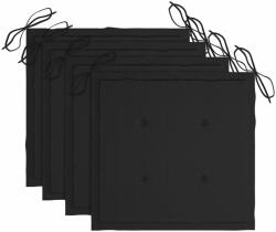 vidaXL Perne scaun de grădină, 4 buc. , negru, 40x40x3 cm (47594)