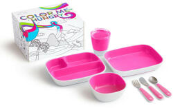 Munchkin étkészlet Color Me Hungry Splash 7db 18hó rózsaszín - babycenter-online