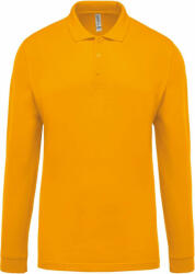 Kariban Férfi galléros póló Kariban KA256 Men'S Long-Sleeved piqué polo Shirt -M, Yellow