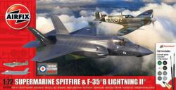 Airfix Set cadou avion A50190 - Spitfire Mk. Vc și F-35B Lightning II „Atunci și acum (1: 72) (30-A50190)
