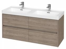 Cersanit Crea 120 fürdőszobaszekrény dupla mosdóval, tölgy S801-325 (S801-325)