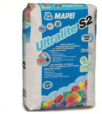 Mapei Ultralite S2 Flex kerámiaburkolat-ragasztó C2E S2 szürke 15 kg