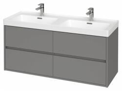Cersanit Crea 120 fürdőszobaszekrény dupla mosdóval, matt szürke S801-324 (S801-324)