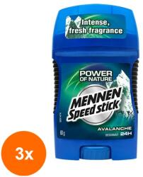 Mennen Set 3 x Deodorant Solid Mennen Speed Stick Avalanche, 60 g