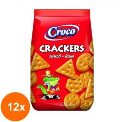 Croco Set 12 x Biscuiti cu Sunca Croco Crackers, 100 g (FXE-12xEXF-TD-EXF13393)