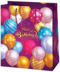 Cardex Happy Birthday lila lufis nagyméretű ajándéktáska 26x13x33cm (43354) - innotechshop