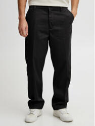 Solid Pantaloni din material 21107628 Negru Straight Fit