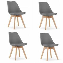 ARTOOL Set 4 scaune stil scandinav, Artool, Mark, PP, lemn, grafit, 49x43x82 cm (3318_1S)