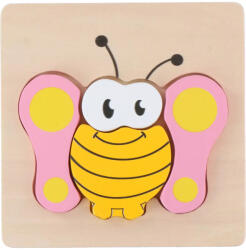 MARIONETTE Puzzle din lemn Marionette Fluture 5 piese (ED68040-FLU) - erfi Puzzle