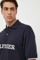 Tommy Hilfiger pamut póló sötétkék, nyomott mintás - sötétkék XL - answear - 33 990 Ft