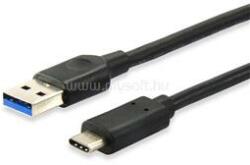 Equip Átalakító Kábel - 128344 (USB-C 3.2 Gen1 to USB-A, apa/apa, fekete, 2m) (EQUIP_128344) (EQUIP_128344)