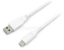 Equip Átalakító Kábel - 128364 (USB-C 3.2 Gen1 to USB-A, apa/apa, fehér, 2m) (EQUIP_128364) (EQUIP_128364)