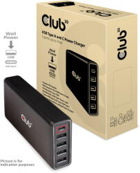 Club 3D Incarcator de retea USB Type A and C Power Charger, 5 ports up to 111W (CAC-1903EU) - vexio