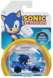 Sonic the Hedgehog Masinuta din metal cu figurina, Sonic the Hedgehog, 1: 64