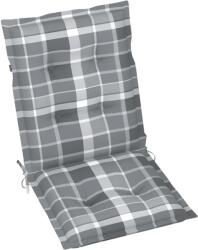 vidaXL Perne scaun cu spătar mic 4 buc. gri carouri 100x50x7 cm textil (314321)