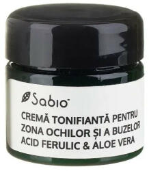 SABIO - Cremă tonifiantă cu acid ferulic și aloe vera pentru zona ochilor și a buzelor, Sabio Crema pentru ochi 15 ml