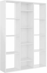 vidaXL magasfényű fehér térelválasztó/könyvszekrény 100 x 24 x 140 cm 800447
