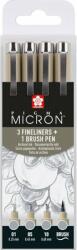 Sakura Pigma Micron Fineliner Set 5 Технически химикалки Grey 4 бр (POXSDK4L)