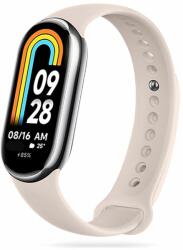 Okosóra szilikon szíj - Xiaomi Mi Band 8 / 8 NFC - beige szilikon szíj - tokgalaxis