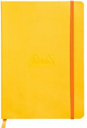  Notebook A5 Rhodiarama, 80 file, ivory, dictando, galben (CF1174166)