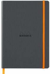  Notebook A5 Rhodiarama, 80 file, ivory, dictando, gri (CF1173855)