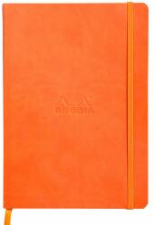  Notebook A5 Rhodiarama, 80 file, ivory, dictando, tangerine (CF1174142)