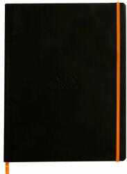 Notebook A4+ Rhodiarama, 80 file, ivory dictando, negru (CF1177020)