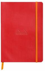  Notebook A5 Rhodiarama, 80 file, ivory, dictando, rosu (CF1174135)