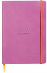 Notebook A5 Rhodiarama, 80 file, ivory, dictando, lila (CF1174111)