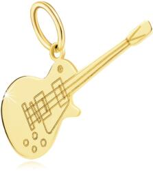 Ekszer Eshop 585 arany medál - elektromos gitár részletes gravírozással