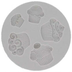 Katy Sue Mulaj Silicon Baking Cupcakes, 5 Decoruri (CA0022) Forma prajituri si ustensile pentru gatit