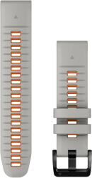 Garmin QuickFit 22 - curea silicon - gri Fog|portocaliu Ember (010-13280-02)