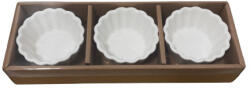 Excellent Houseware Set 3 platouri servire Excellent Houseware, ceramica, 8.5x4 cm, alb (KO-798000020RM) Tava