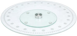 Excellent Houseware Platou servire Excellent Houseware, sticla, 30x2.4 cm, transparent agintiu (KO-170423350)