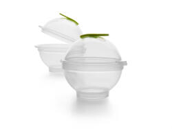 Ibili Set 2 forme gheata sfera Ibili-Barware, plastic silicon, 7x11 cm, transparent (IB-870550)
