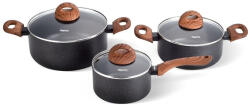 FISSMAN Set de oale Fissman-Black Cosmic, 6 piese, aluminiu, negru (FI-4348)