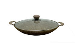 OMS Collection Tigaie wok OMS-Granite, aluminiu granit, 30x6 cm, maro (OMS-3228M)