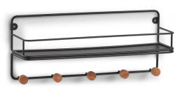 Zeller Cuier Zeller-Wood Steel, metal bambus, 45x11.8x18 cm, negru (ZE-18916)